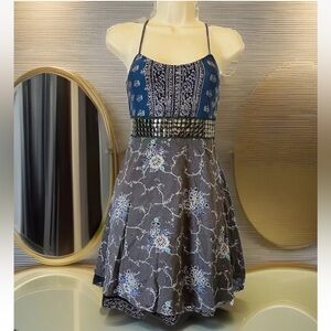 Womans Free People Mini Dress  Size 4 Beaded Studded RARE!  New